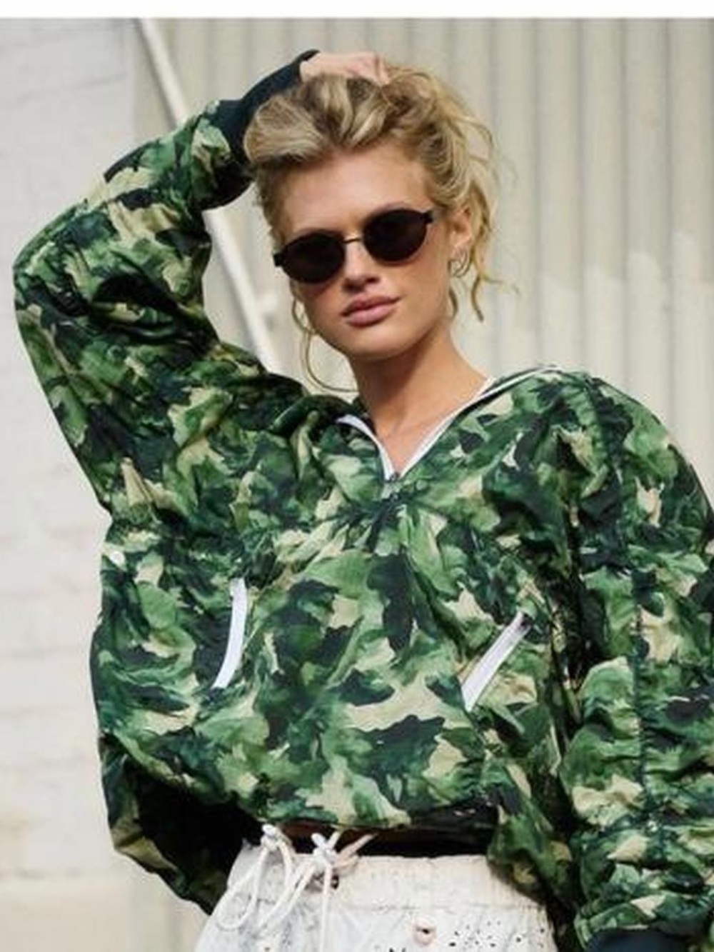 Free People Movement Green Bomber Jacket